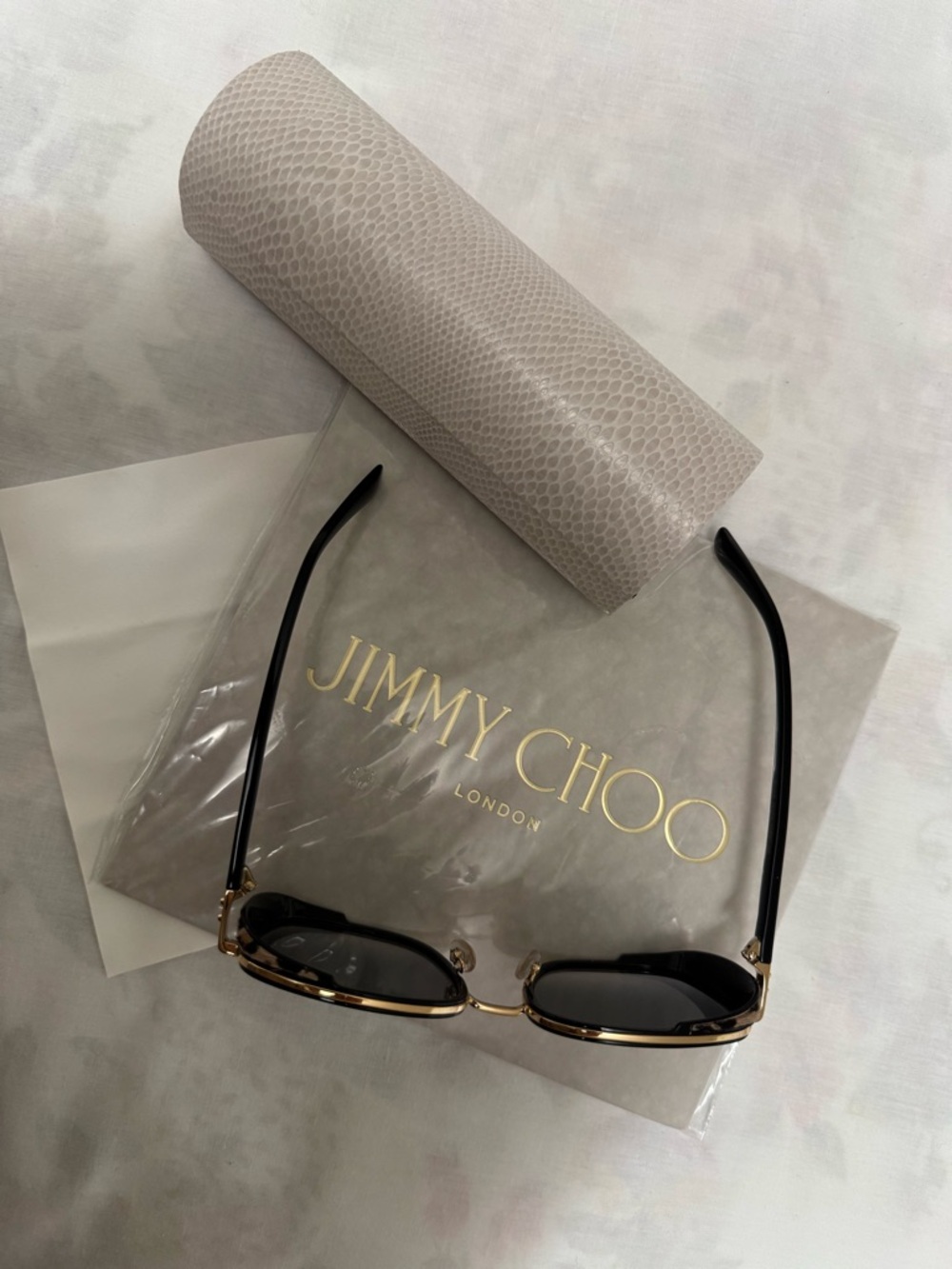 54 mm Rectangle Designer Sunglasses Jimmy Choo - Picture 9 of 10